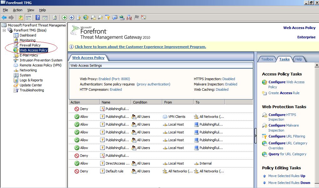 Forefront tmg management console download